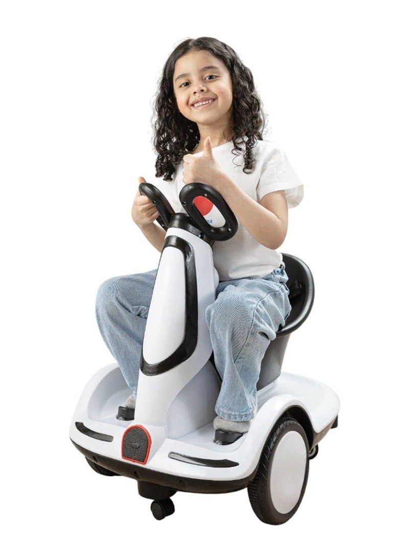Smart electric scooter for kids 6V, upgraded edition with remote control, 360-degree rotation, music, LED lights, and a comfortable seat - Image 3
